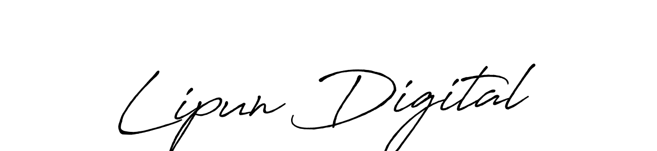 Also we have Lipun Digital name is the best signature style. Create professional handwritten signature collection using Antro_Vectra_Bolder autograph style. Lipun Digital signature style 7 images and pictures png