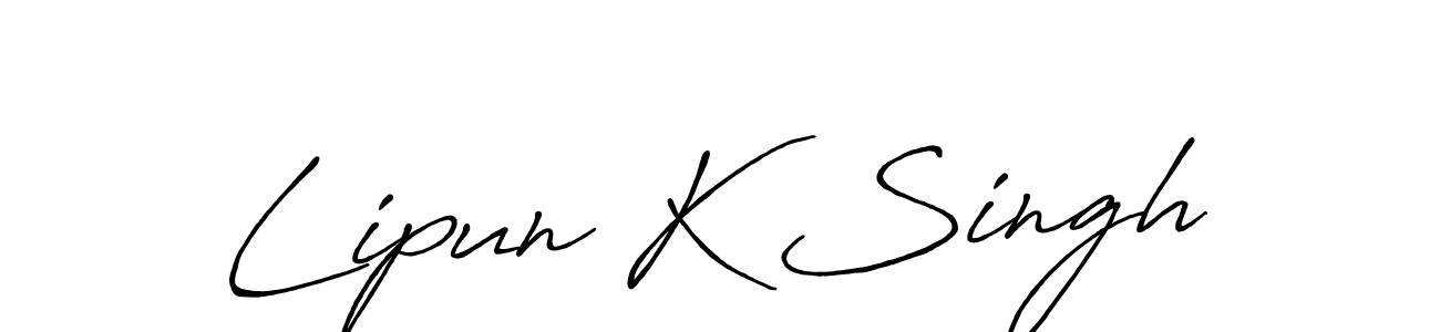 This is the best signature style for the Lipun K Singh name. Also you like these signature font (Antro_Vectra_Bolder). Mix name signature. Lipun K Singh signature style 7 images and pictures png