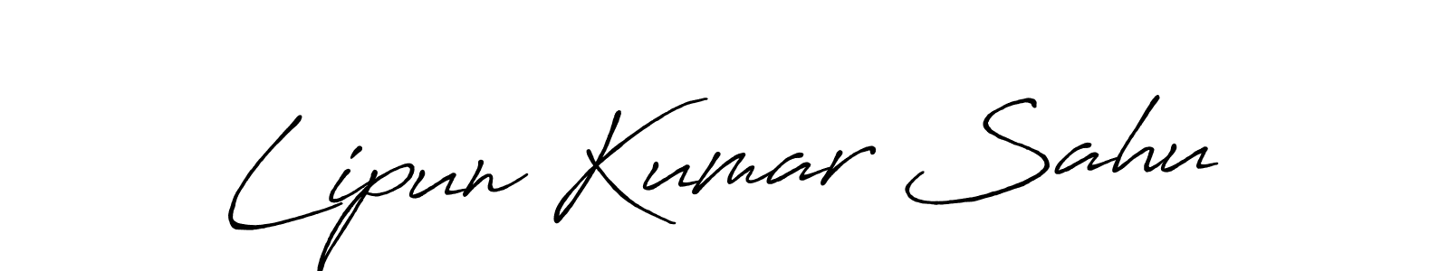 Make a beautiful signature design for name Lipun Kumar Sahu. With this signature (Antro_Vectra_Bolder) style, you can create a handwritten signature for free. Lipun Kumar Sahu signature style 7 images and pictures png