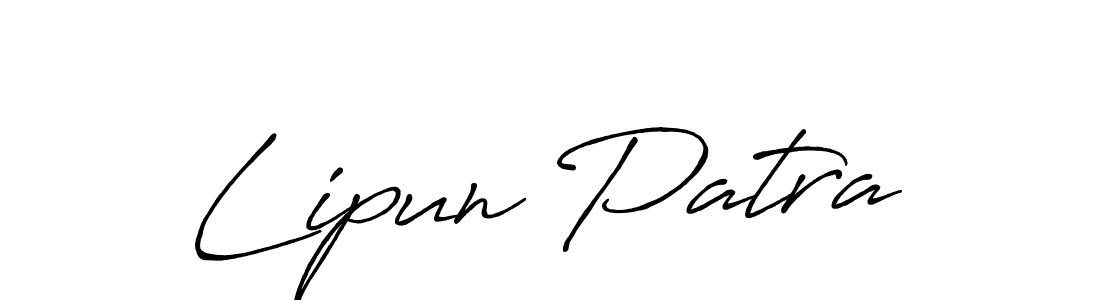 Lipun Patra stylish signature style. Best Handwritten Sign (Antro_Vectra_Bolder) for my name. Handwritten Signature Collection Ideas for my name Lipun Patra. Lipun Patra signature style 7 images and pictures png