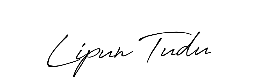 How to make Lipun Tudu signature? Antro_Vectra_Bolder is a professional autograph style. Create handwritten signature for Lipun Tudu name. Lipun Tudu signature style 7 images and pictures png
