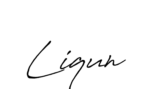 Also You can easily find your signature by using the search form. We will create Liqun name handwritten signature images for you free of cost using Antro_Vectra_Bolder sign style. Liqun signature style 7 images and pictures png
