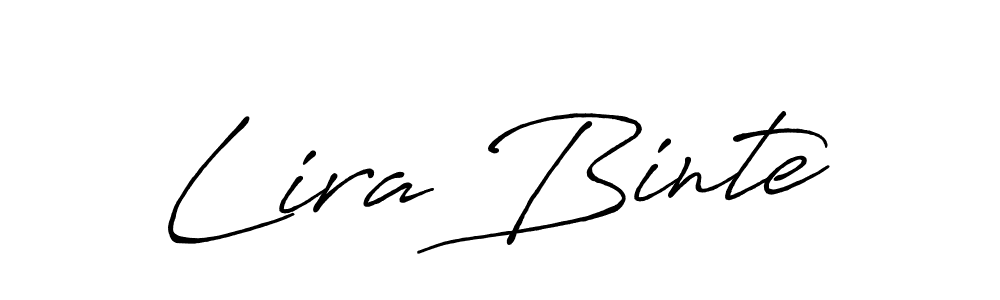 It looks lik you need a new signature style for name Lira Binte. Design unique handwritten (Antro_Vectra_Bolder) signature with our free signature maker in just a few clicks. Lira Binte signature style 7 images and pictures png