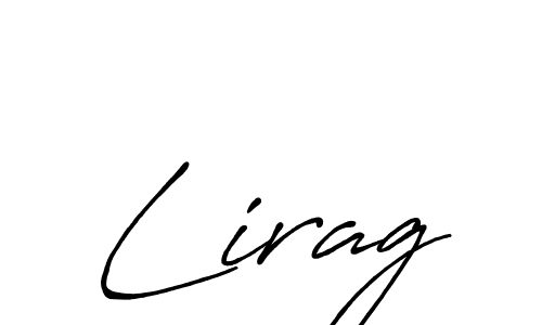 It looks lik you need a new signature style for name Lirag. Design unique handwritten (Antro_Vectra_Bolder) signature with our free signature maker in just a few clicks. Lirag signature style 7 images and pictures png