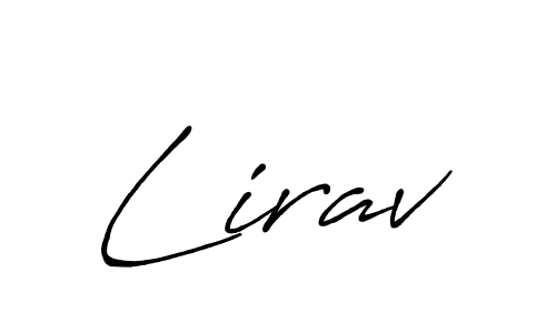 Lirav stylish signature style. Best Handwritten Sign (Antro_Vectra_Bolder) for my name. Handwritten Signature Collection Ideas for my name Lirav. Lirav signature style 7 images and pictures png