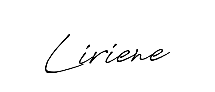 if you are searching for the best signature style for your name Liriene. so please give up your signature search. here we have designed multiple signature styles  using Antro_Vectra_Bolder. Liriene signature style 7 images and pictures png