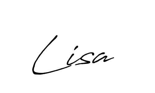 How to make Lisa  name signature. Use Antro_Vectra_Bolder style for creating short signs online. This is the latest handwritten sign. Lisa  signature style 7 images and pictures png