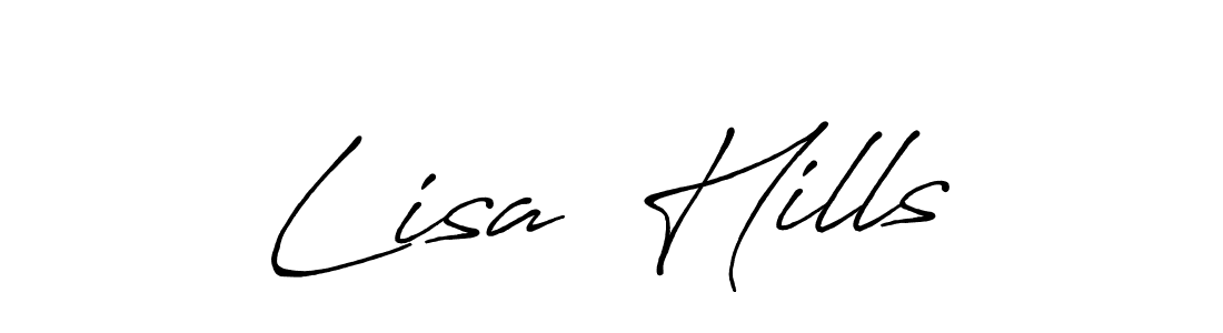 if you are searching for the best signature style for your name Lisa  Hills. so please give up your signature search. here we have designed multiple signature styles  using Antro_Vectra_Bolder. Lisa  Hills signature style 7 images and pictures png