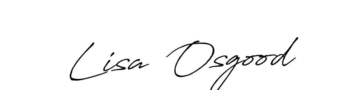 Also You can easily find your signature by using the search form. We will create Lisa  Osgood name handwritten signature images for you free of cost using Antro_Vectra_Bolder sign style. Lisa  Osgood signature style 7 images and pictures png