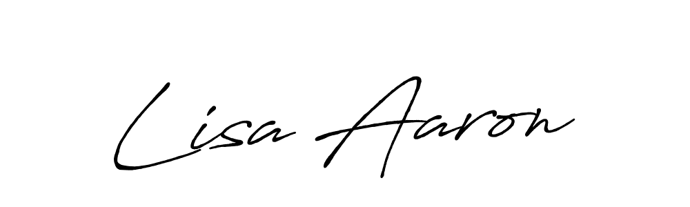 Lisa Aaron stylish signature style. Best Handwritten Sign (Antro_Vectra_Bolder) for my name. Handwritten Signature Collection Ideas for my name Lisa Aaron. Lisa Aaron signature style 7 images and pictures png