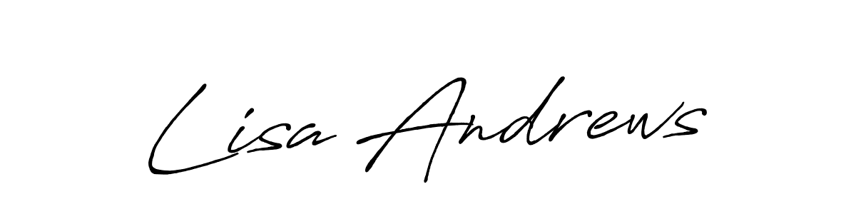 Create a beautiful signature design for name Lisa Andrews. With this signature (Antro_Vectra_Bolder) fonts, you can make a handwritten signature for free. Lisa Andrews signature style 7 images and pictures png