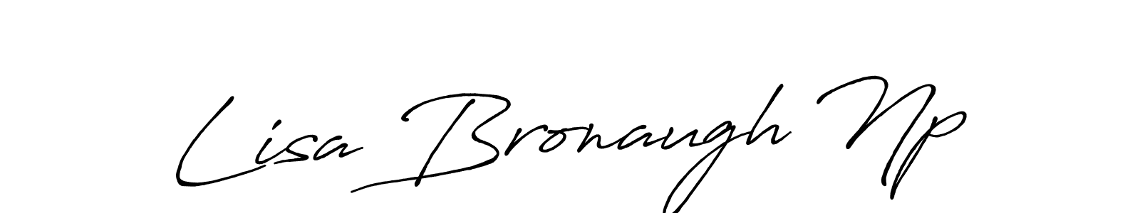 Also we have Lisa Bronaugh Np name is the best signature style. Create professional handwritten signature collection using Antro_Vectra_Bolder autograph style. Lisa Bronaugh Np signature style 7 images and pictures png