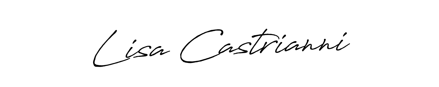 You should practise on your own different ways (Antro_Vectra_Bolder) to write your name (Lisa Castrianni) in signature. don't let someone else do it for you. Lisa Castrianni signature style 7 images and pictures png