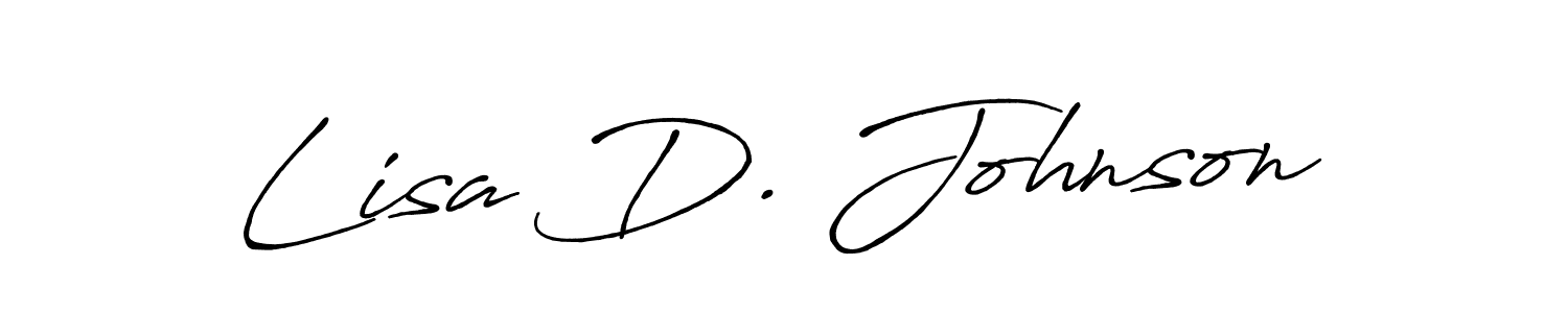 Design your own signature with our free online signature maker. With this signature software, you can create a handwritten (Antro_Vectra_Bolder) signature for name Lisa D. Johnson. Lisa D. Johnson signature style 7 images and pictures png