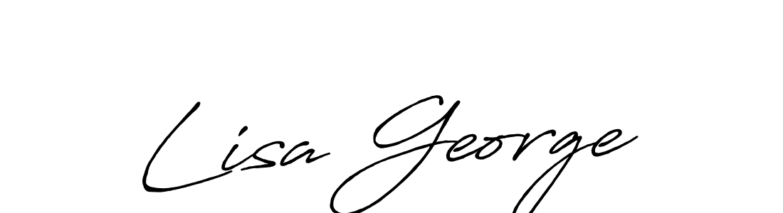 Lisa George stylish signature style. Best Handwritten Sign (Antro_Vectra_Bolder) for my name. Handwritten Signature Collection Ideas for my name Lisa George. Lisa George signature style 7 images and pictures png