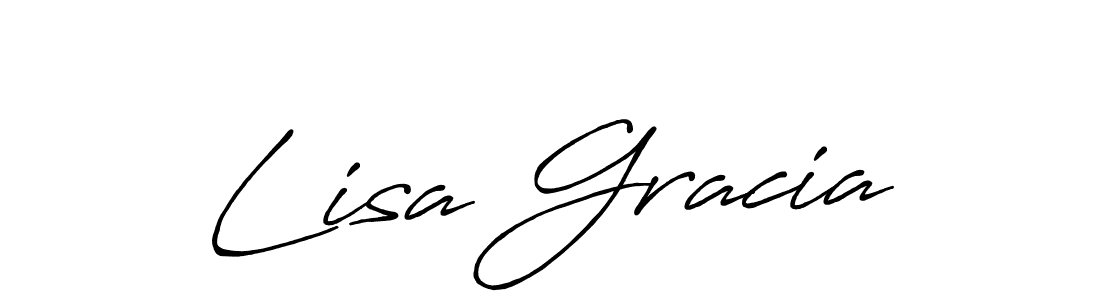 Make a beautiful signature design for name Lisa Gracia. With this signature (Antro_Vectra_Bolder) style, you can create a handwritten signature for free. Lisa Gracia signature style 7 images and pictures png