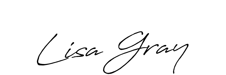 Lisa Gray stylish signature style. Best Handwritten Sign (Antro_Vectra_Bolder) for my name. Handwritten Signature Collection Ideas for my name Lisa Gray. Lisa Gray signature style 7 images and pictures png