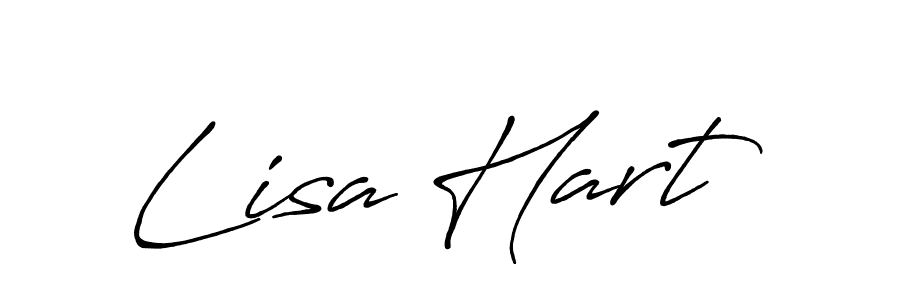 Lisa Hart stylish signature style. Best Handwritten Sign (Antro_Vectra_Bolder) for my name. Handwritten Signature Collection Ideas for my name Lisa Hart. Lisa Hart signature style 7 images and pictures png