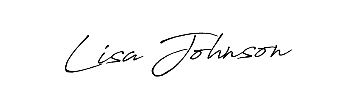 You should practise on your own different ways (Antro_Vectra_Bolder) to write your name (Lisa Johnson) in signature. don't let someone else do it for you. Lisa Johnson signature style 7 images and pictures png