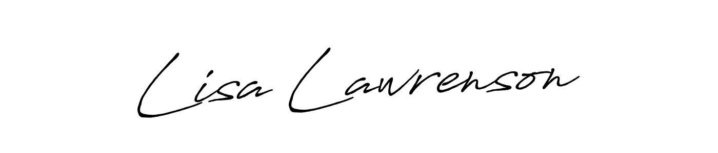 Make a beautiful signature design for name Lisa Lawrenson. With this signature (Antro_Vectra_Bolder) style, you can create a handwritten signature for free. Lisa Lawrenson signature style 7 images and pictures png