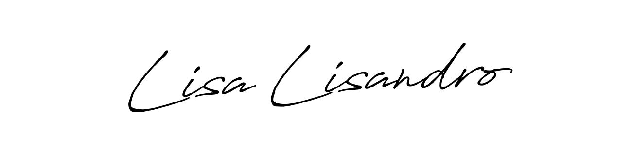 How to make Lisa Lisandro name signature. Use Antro_Vectra_Bolder style for creating short signs online. This is the latest handwritten sign. Lisa Lisandro signature style 7 images and pictures png