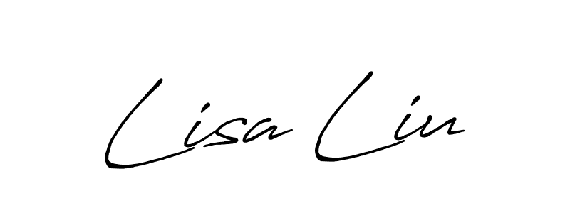 How to make Lisa Liu name signature. Use Antro_Vectra_Bolder style for creating short signs online. This is the latest handwritten sign. Lisa Liu signature style 7 images and pictures png