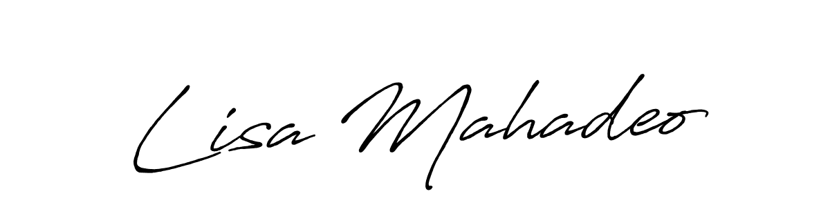 Make a short Lisa Mahadeo signature style. Manage your documents anywhere anytime using Antro_Vectra_Bolder. Create and add eSignatures, submit forms, share and send files easily. Lisa Mahadeo signature style 7 images and pictures png