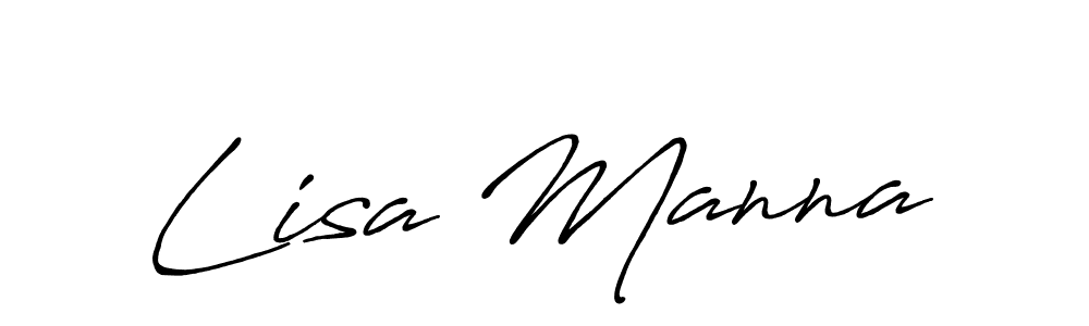 Create a beautiful signature design for name Lisa Manna. With this signature (Antro_Vectra_Bolder) fonts, you can make a handwritten signature for free. Lisa Manna signature style 7 images and pictures png