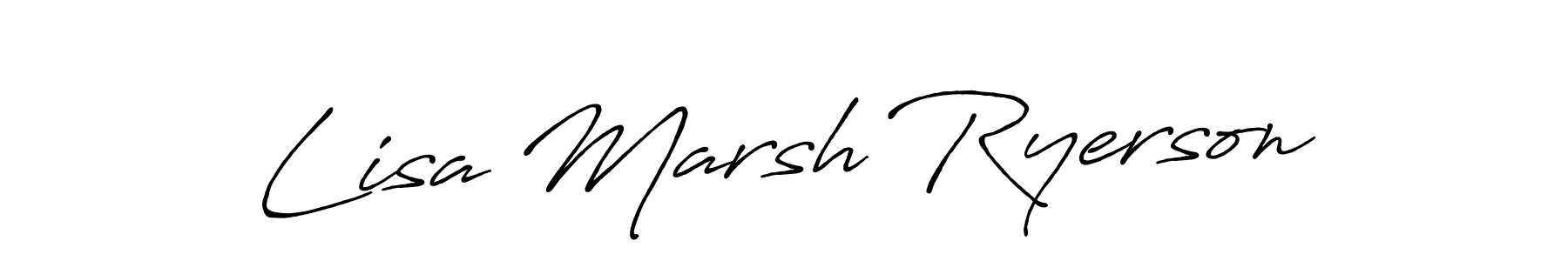You should practise on your own different ways (Antro_Vectra_Bolder) to write your name (Lisa Marsh Ryerson) in signature. don't let someone else do it for you. Lisa Marsh Ryerson signature style 7 images and pictures png
