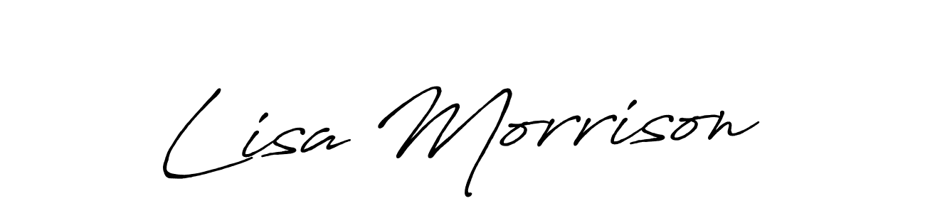 Create a beautiful signature design for name Lisa Morrison. With this signature (Antro_Vectra_Bolder) fonts, you can make a handwritten signature for free. Lisa Morrison signature style 7 images and pictures png