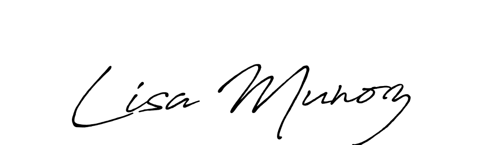 Make a beautiful signature design for name Lisa Munoz. With this signature (Antro_Vectra_Bolder) style, you can create a handwritten signature for free. Lisa Munoz signature style 7 images and pictures png