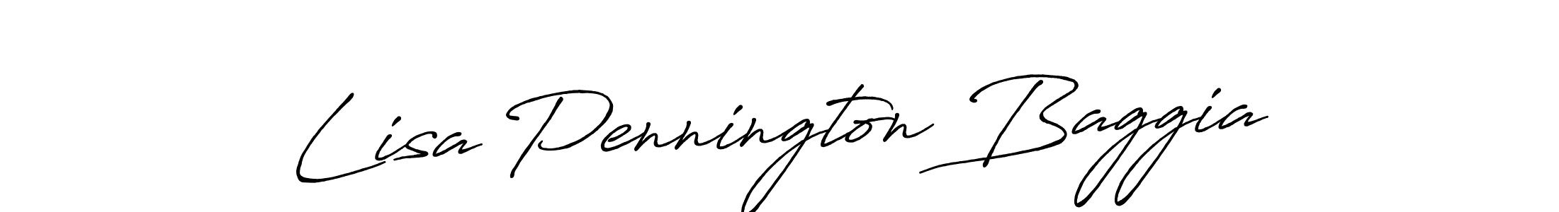 How to make Lisa Pennington Baggia name signature. Use Antro_Vectra_Bolder style for creating short signs online. This is the latest handwritten sign. Lisa Pennington Baggia signature style 7 images and pictures png