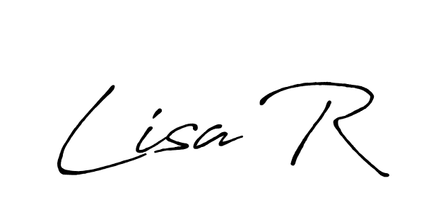 It looks lik you need a new signature style for name Lisa R. Design unique handwritten (Antro_Vectra_Bolder) signature with our free signature maker in just a few clicks. Lisa R signature style 7 images and pictures png