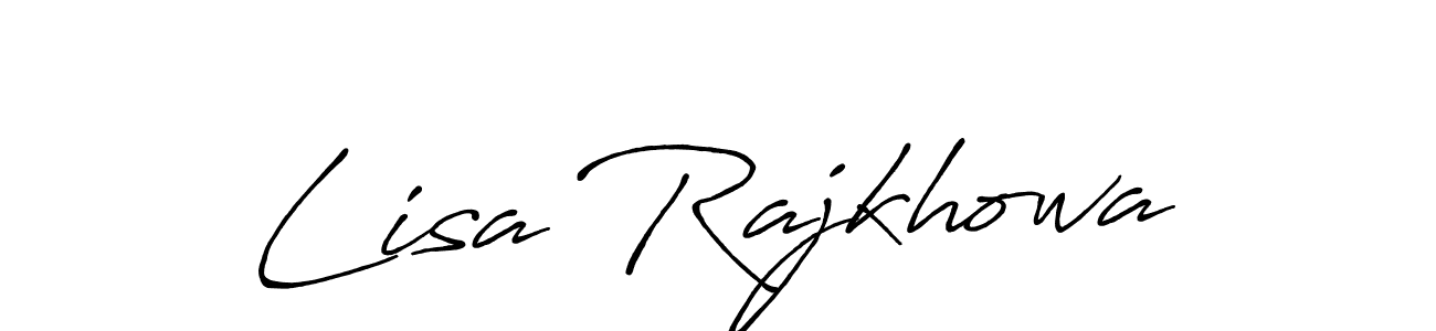 Design your own signature with our free online signature maker. With this signature software, you can create a handwritten (Antro_Vectra_Bolder) signature for name Lisa Rajkhowa. Lisa Rajkhowa signature style 7 images and pictures png