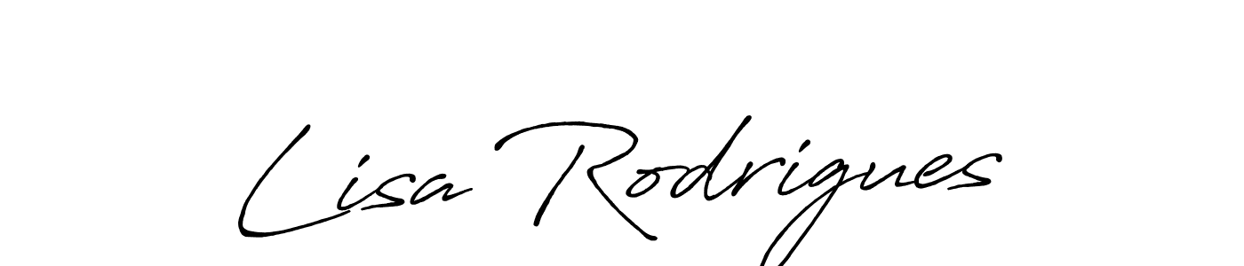 Make a beautiful signature design for name Lisa Rodrigues. With this signature (Antro_Vectra_Bolder) style, you can create a handwritten signature for free. Lisa Rodrigues signature style 7 images and pictures png