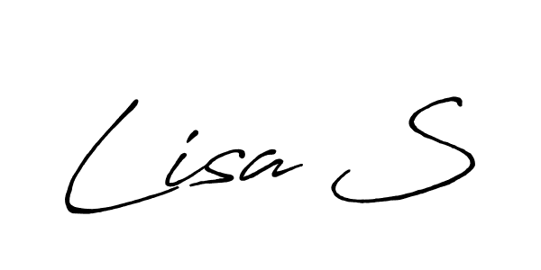Design your own signature with our free online signature maker. With this signature software, you can create a handwritten (Antro_Vectra_Bolder) signature for name Lisa S. Lisa S signature style 7 images and pictures png