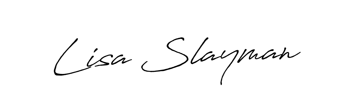 Also You can easily find your signature by using the search form. We will create Lisa Slayman name handwritten signature images for you free of cost using Antro_Vectra_Bolder sign style. Lisa Slayman signature style 7 images and pictures png