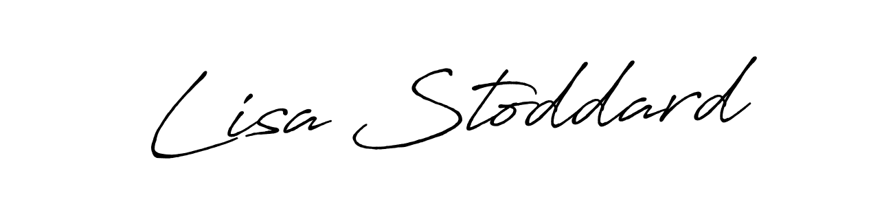 How to make Lisa Stoddard name signature. Use Antro_Vectra_Bolder style for creating short signs online. This is the latest handwritten sign. Lisa Stoddard signature style 7 images and pictures png