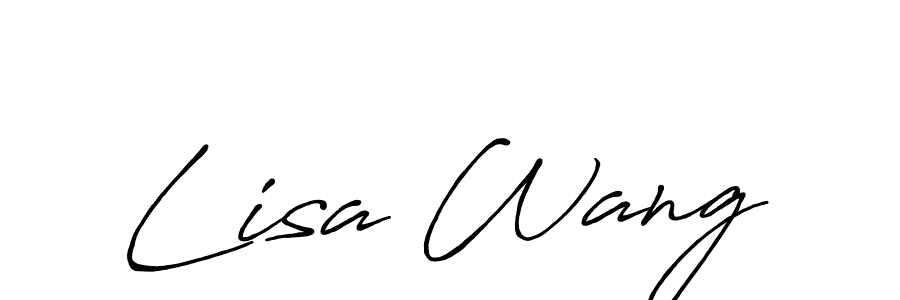 How to make Lisa Wang signature? Antro_Vectra_Bolder is a professional autograph style. Create handwritten signature for Lisa Wang name. Lisa Wang signature style 7 images and pictures png