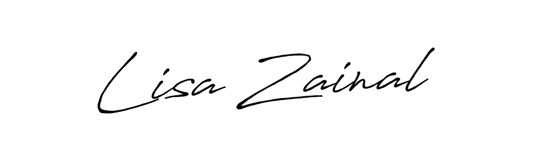 Use a signature maker to create a handwritten signature online. With this signature software, you can design (Antro_Vectra_Bolder) your own signature for name Lisa Zainal. Lisa Zainal signature style 7 images and pictures png