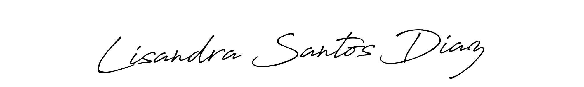 Make a beautiful signature design for name Lisandra Santos Diaz. With this signature (Antro_Vectra_Bolder) style, you can create a handwritten signature for free. Lisandra Santos Diaz signature style 7 images and pictures png