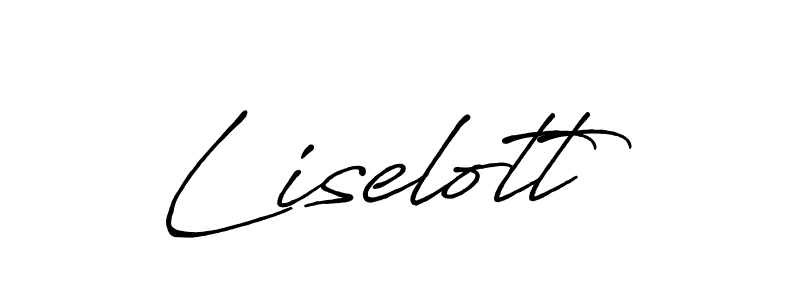 How to make Liselott name signature. Use Antro_Vectra_Bolder style for creating short signs online. This is the latest handwritten sign. Liselott signature style 7 images and pictures png