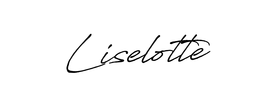 You should practise on your own different ways (Antro_Vectra_Bolder) to write your name (Liselotte) in signature. don't let someone else do it for you. Liselotte signature style 7 images and pictures png