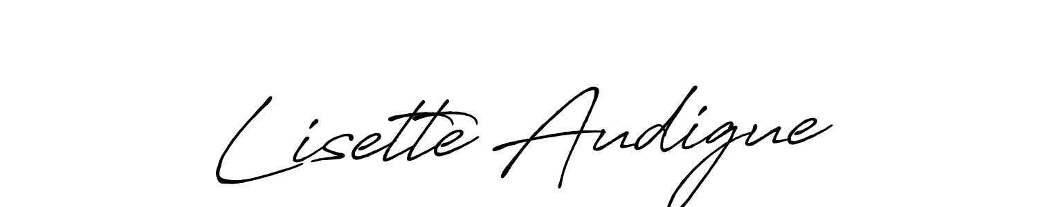 Antro_Vectra_Bolder is a professional signature style that is perfect for those who want to add a touch of class to their signature. It is also a great choice for those who want to make their signature more unique. Get Lisette Audigue name to fancy signature for free. Lisette Audigue signature style 7 images and pictures png
