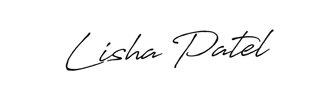 Similarly Antro_Vectra_Bolder is the best handwritten signature design. Signature creator online .You can use it as an online autograph creator for name Lisha Patel. Lisha Patel signature style 7 images and pictures png