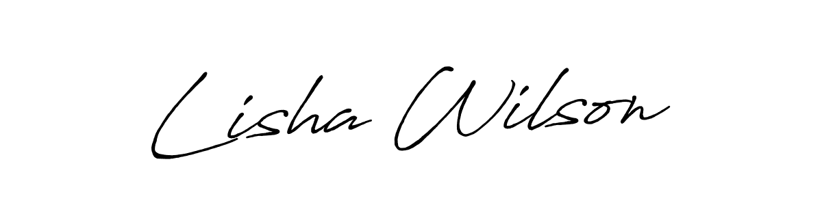 It looks lik you need a new signature style for name Lisha Wilson. Design unique handwritten (Antro_Vectra_Bolder) signature with our free signature maker in just a few clicks. Lisha Wilson signature style 7 images and pictures png