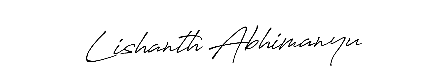 Similarly Antro_Vectra_Bolder is the best handwritten signature design. Signature creator online .You can use it as an online autograph creator for name Lishanth Abhimanyu. Lishanth Abhimanyu signature style 7 images and pictures png