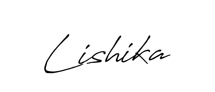 Lishika stylish signature style. Best Handwritten Sign (Antro_Vectra_Bolder) for my name. Handwritten Signature Collection Ideas for my name Lishika. Lishika signature style 7 images and pictures png