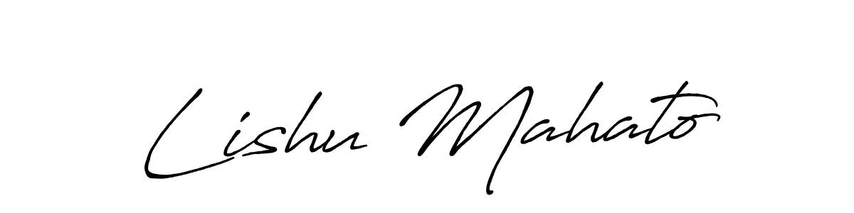 Design your own signature with our free online signature maker. With this signature software, you can create a handwritten (Antro_Vectra_Bolder) signature for name Lishu Mahato. Lishu Mahato signature style 7 images and pictures png