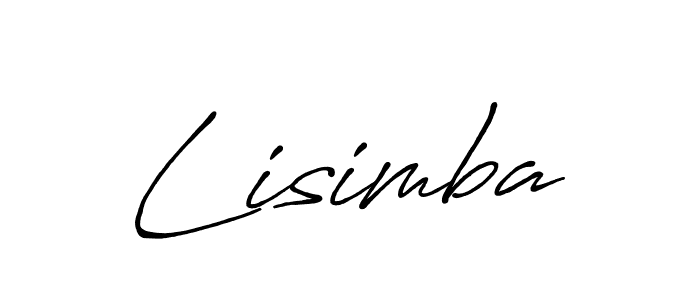 Create a beautiful signature design for name Lisimba. With this signature (Antro_Vectra_Bolder) fonts, you can make a handwritten signature for free. Lisimba signature style 7 images and pictures png